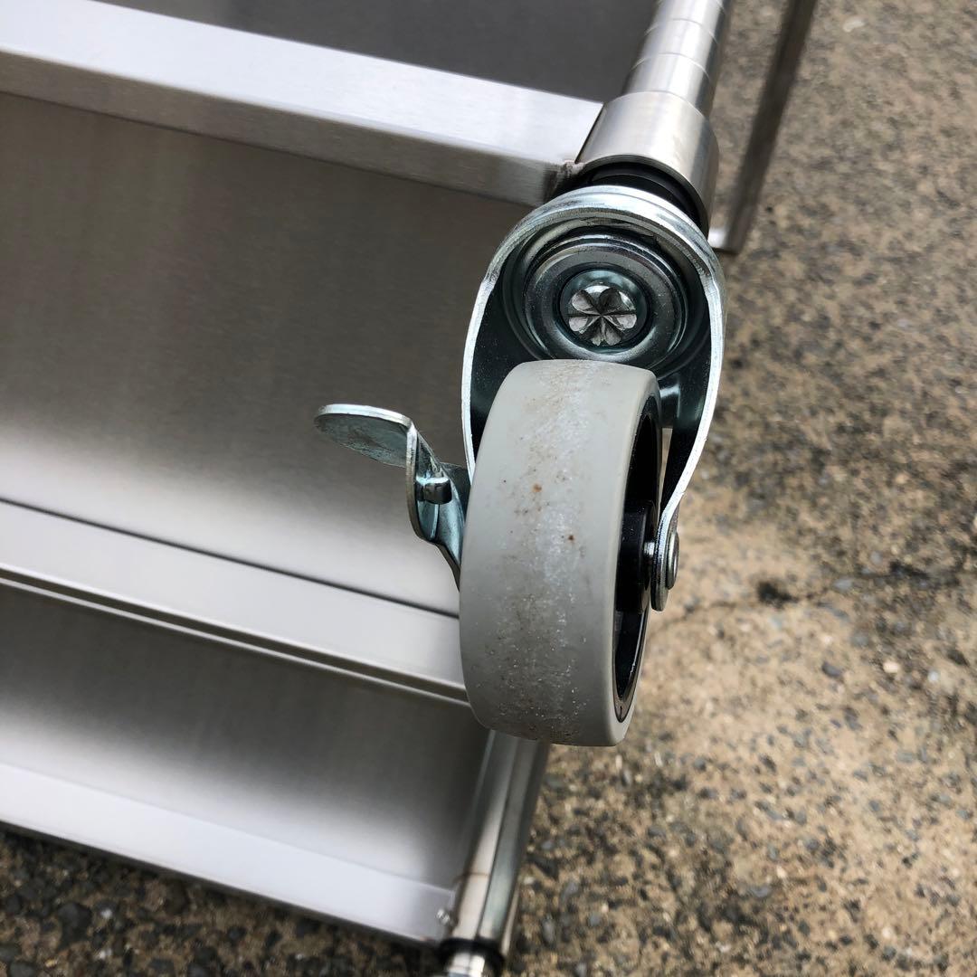 業務用調理台　作業スチール製3段メタルラック キャスター付き　組立式　錆に強い❣️