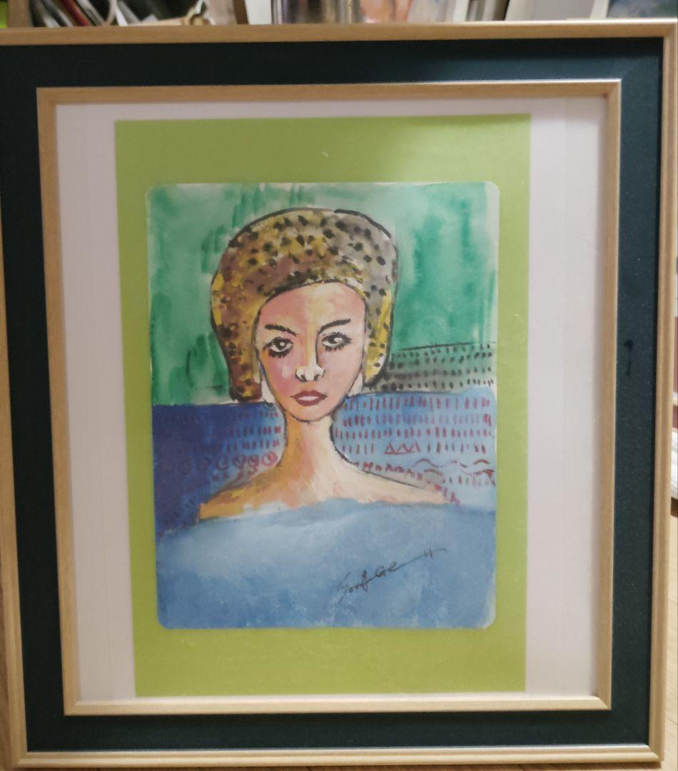 水彩画 女性の肖像