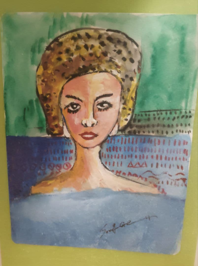 水彩画 女性の肖像