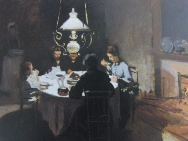 クロード・モネ、夕食、希少な画集より、状態良好、新品高級額、額装付