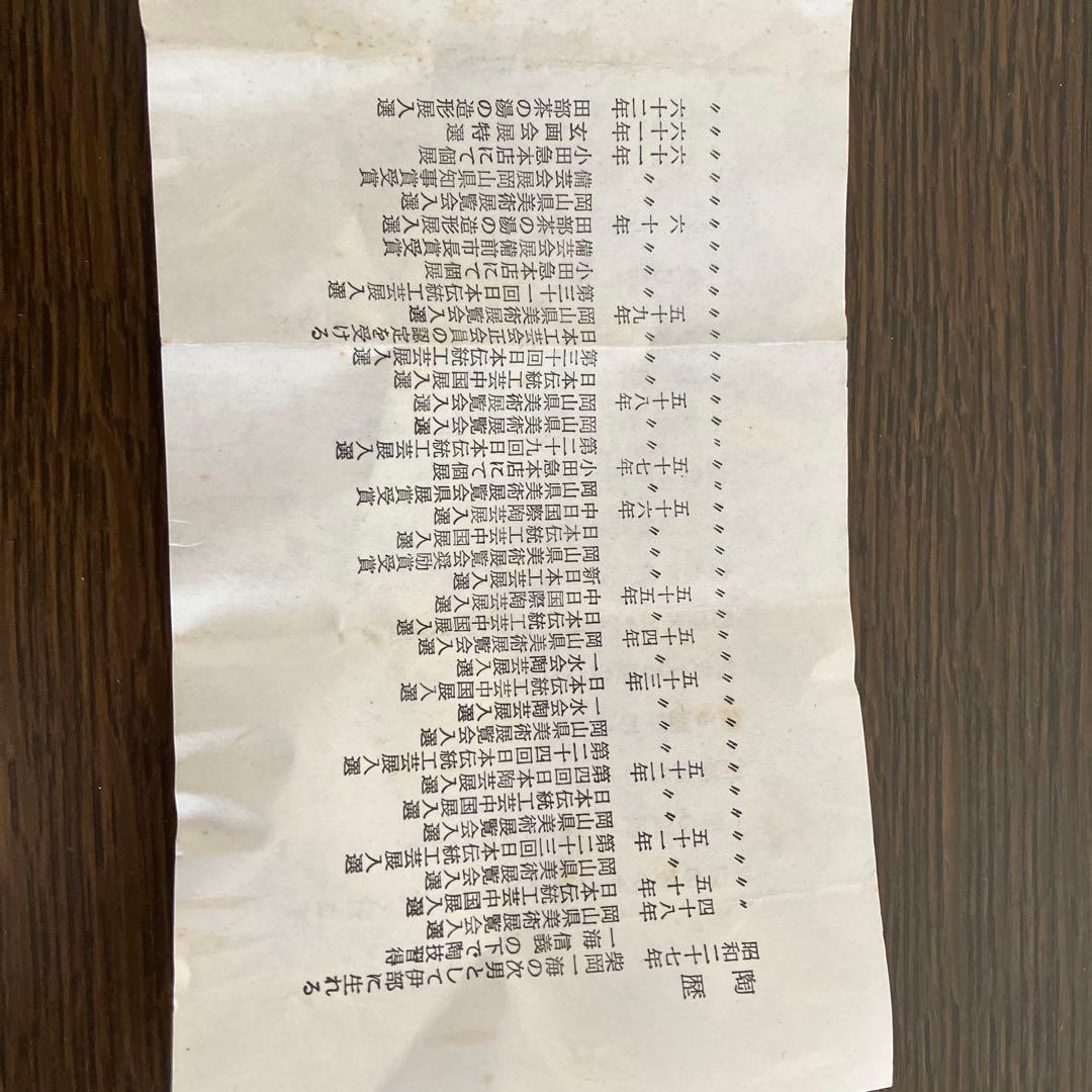 柴岡守作　備前焼　茶碗　共箱　略歴付　茶道具