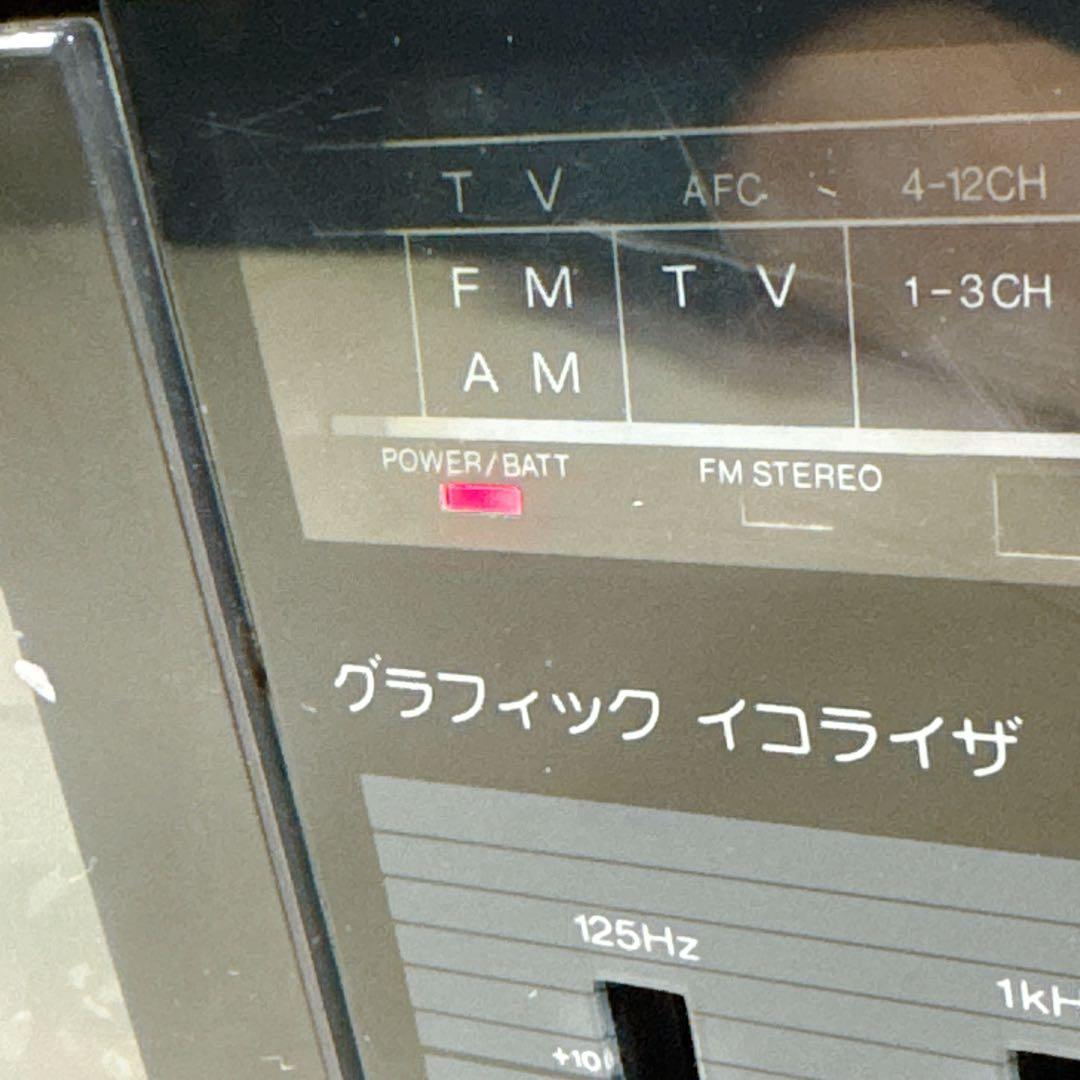 美品 National RX-F10 ラジカセ レッド 赤 通電・ラジオOK 赤