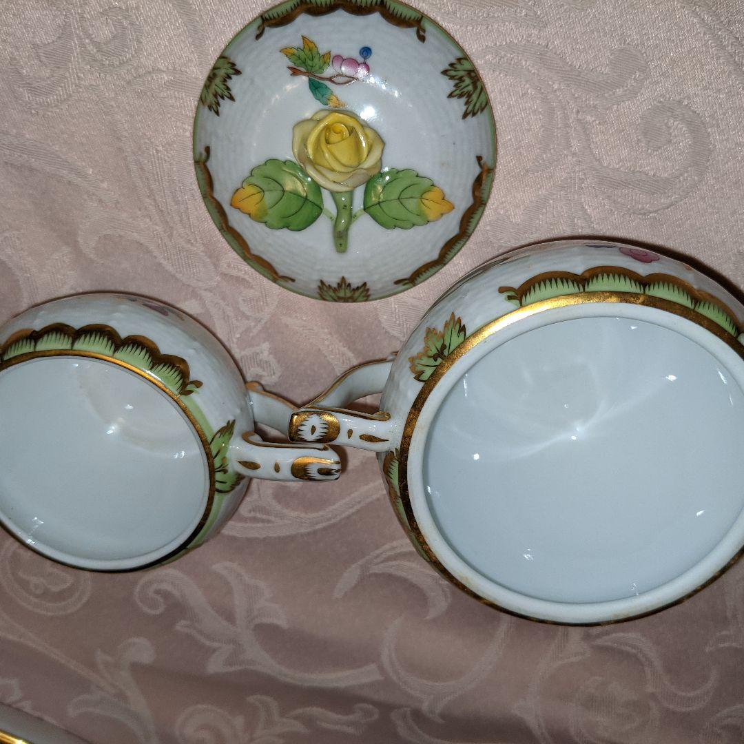ヘレンド　最終価格貴重な6人用殆ど未使用　貴重なビクトリア　ブーケ　ティーセット