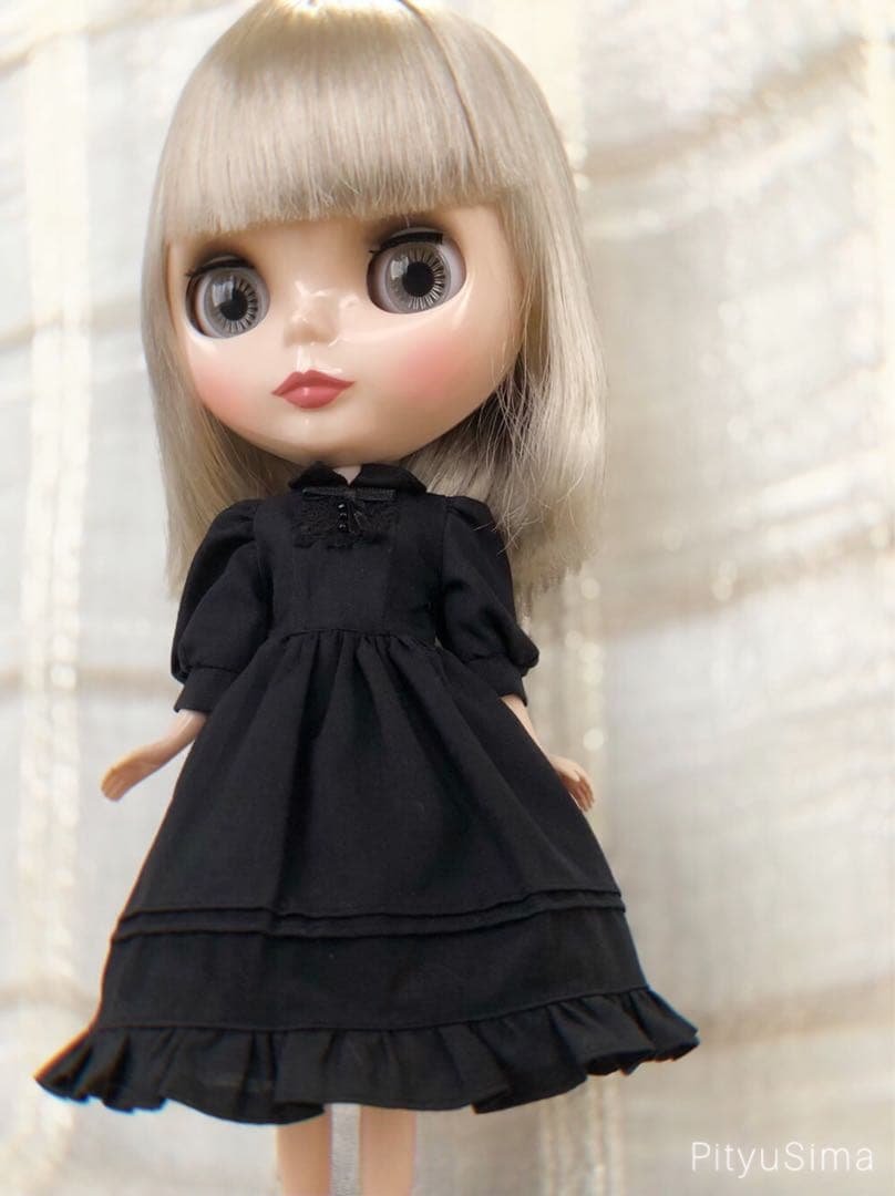 【黒レース】ドール服セット／ネオブライス　アウトフィット