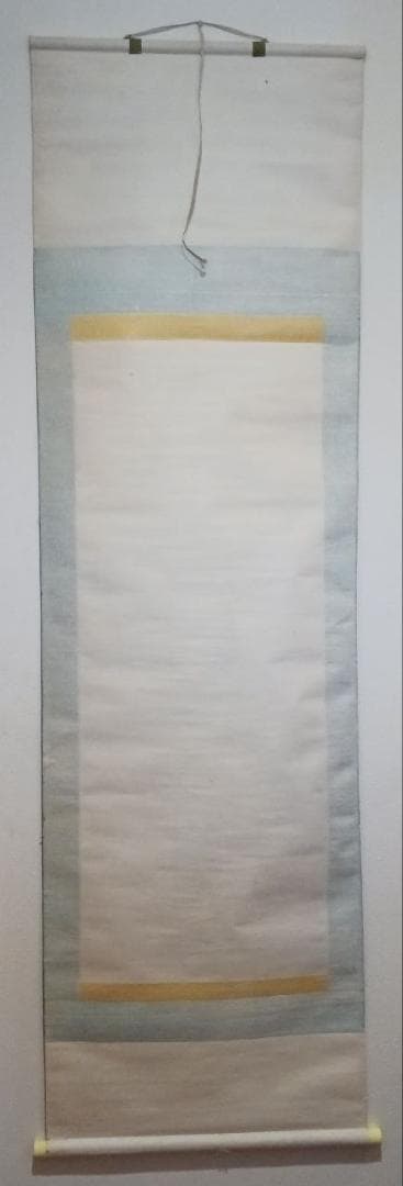 水墨山水画 掛軸 山村風景 滝図 和室床の間