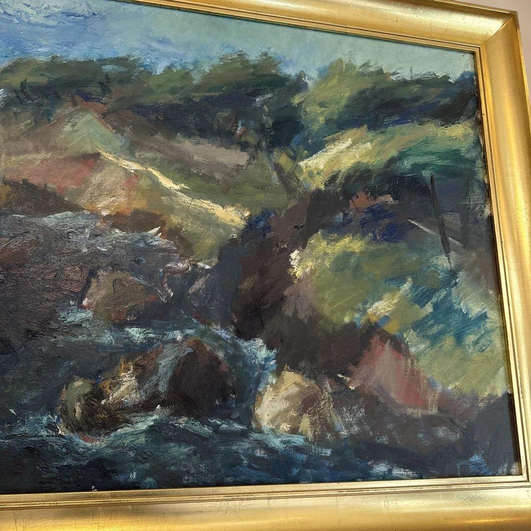 油絵　アート　絵画　工藤晋　30号　小砂川海岸風景