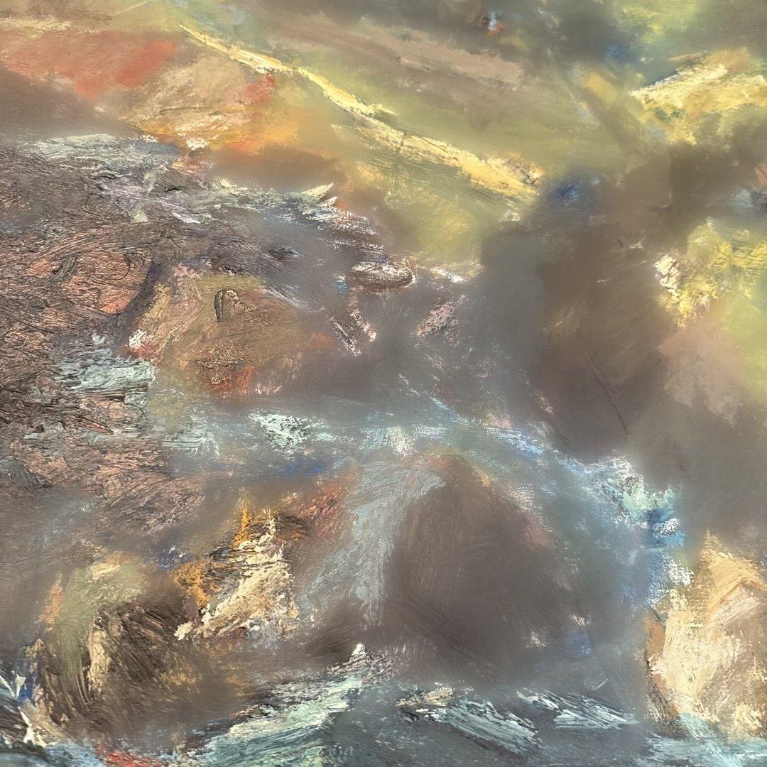 油絵　アート　絵画　工藤晋　30号　小砂川海岸風景