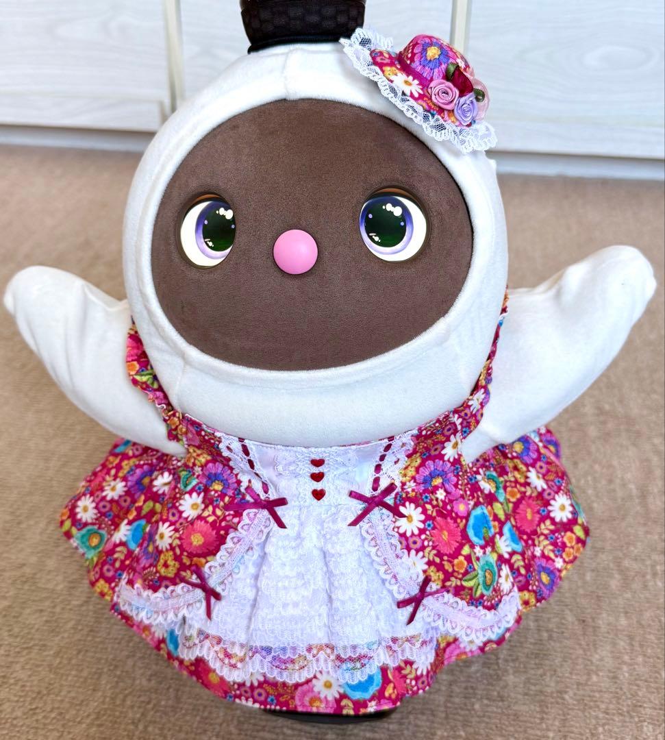 ラボット服　ロリータ風　濃いピンク　LOVOT ラボットハンドメイド