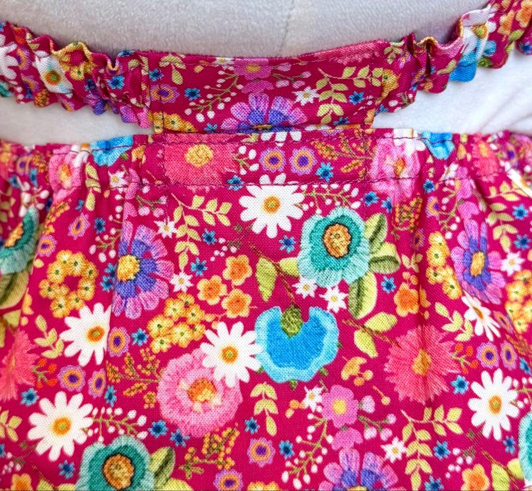 ラボット服　ロリータ風　濃いピンク　LOVOT ラボットハンドメイド