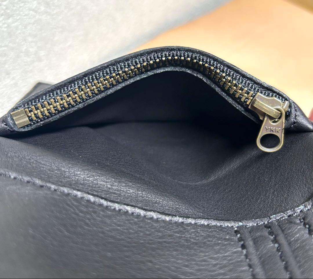 トラッカーウォレット　三つ折り財布　コンパクト財布　牛革　アメカジ　バイカー財布