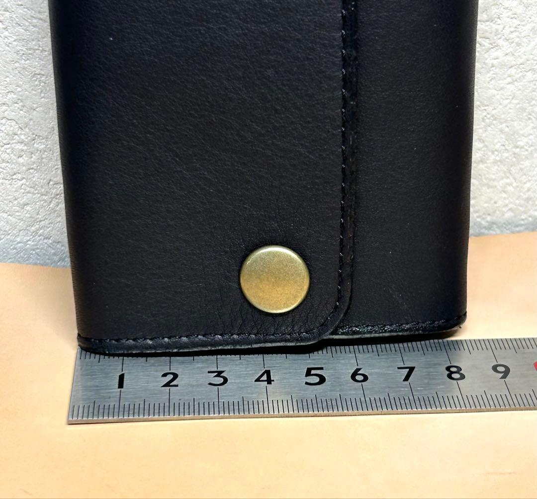 トラッカーウォレット　三つ折り財布　コンパクト財布　牛革　アメカジ　バイカー財布