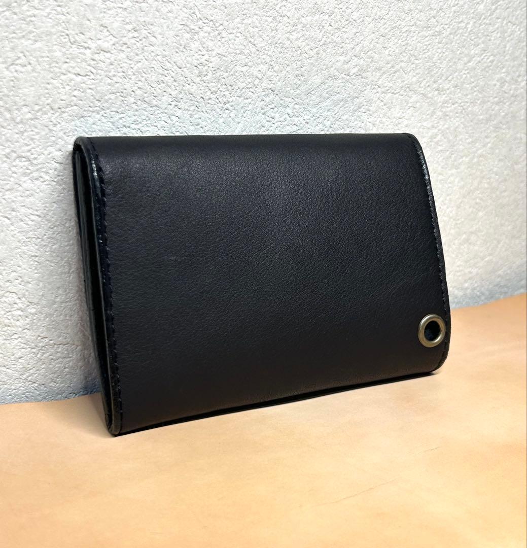 トラッカーウォレット　三つ折り財布　コンパクト財布　牛革　アメカジ　バイカー財布
