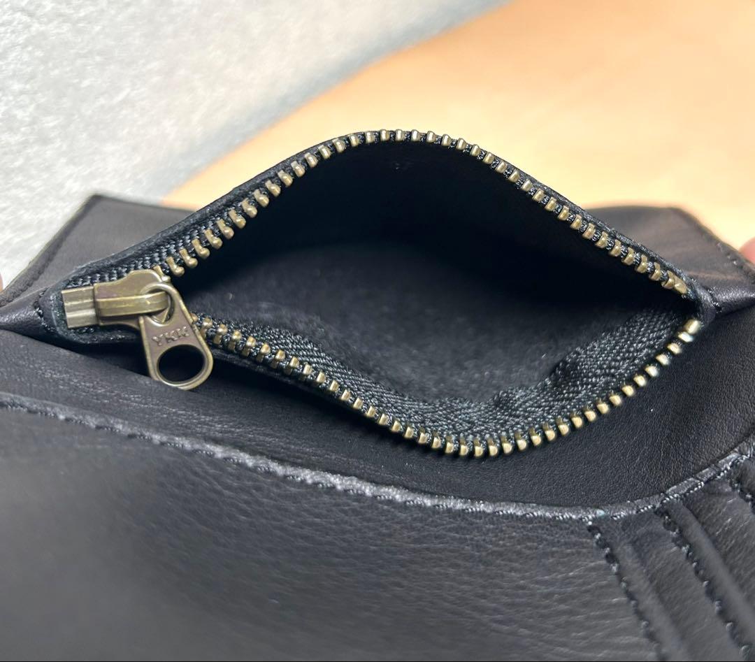 トラッカーウォレット　三つ折り財布　コンパクト財布　牛革　アメカジ　バイカー財布