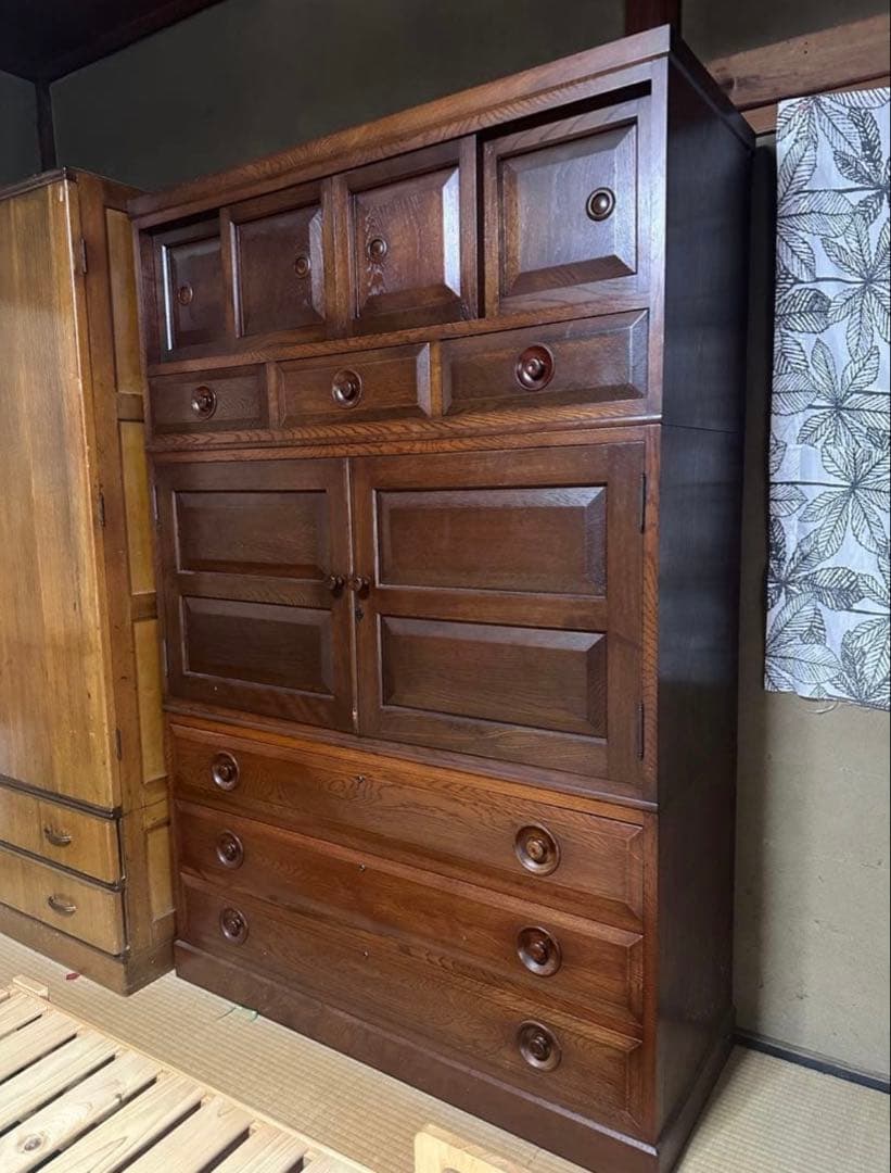 【希少】吉田璋也　辰巳木工 民藝チェスト大　鳥取民芸 1960-70年代　良材