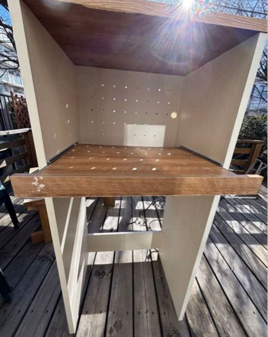 ごみ箱が入るキッチンラック (高さ約128cm WH)