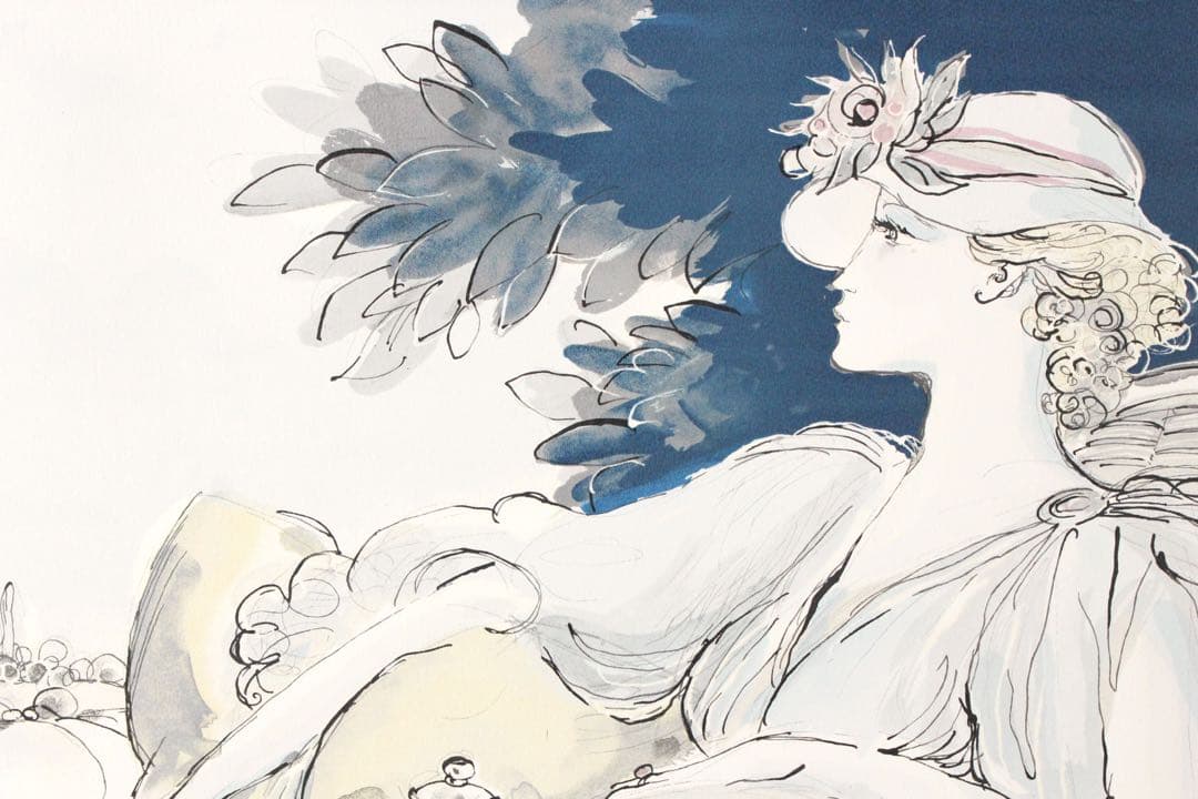 No4831 額装　サージ・マルジス　リトグラフ　「読書のひととき」　送料無料