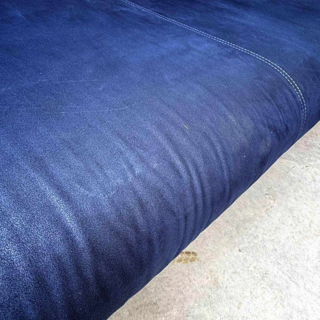 取付無料！浜本工芸 北欧風天然木おしゃれインテリアネイビーファブリックソファ✨