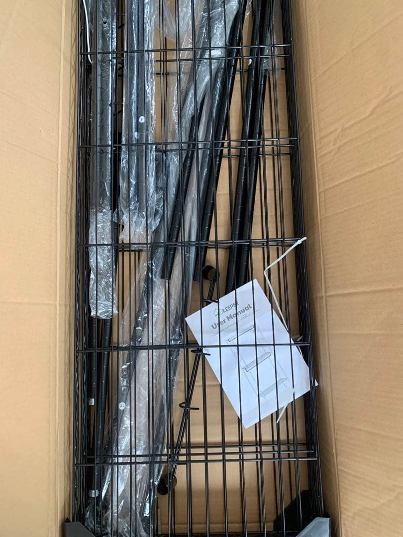 ハンガーラック ワードローブ クローゼット 衣類収納 棚付き　ブラック