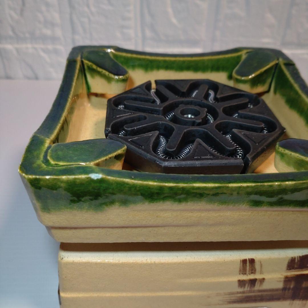 野々田商店　陶器 織部焼卓上電気火鉢 / ミニコンロ