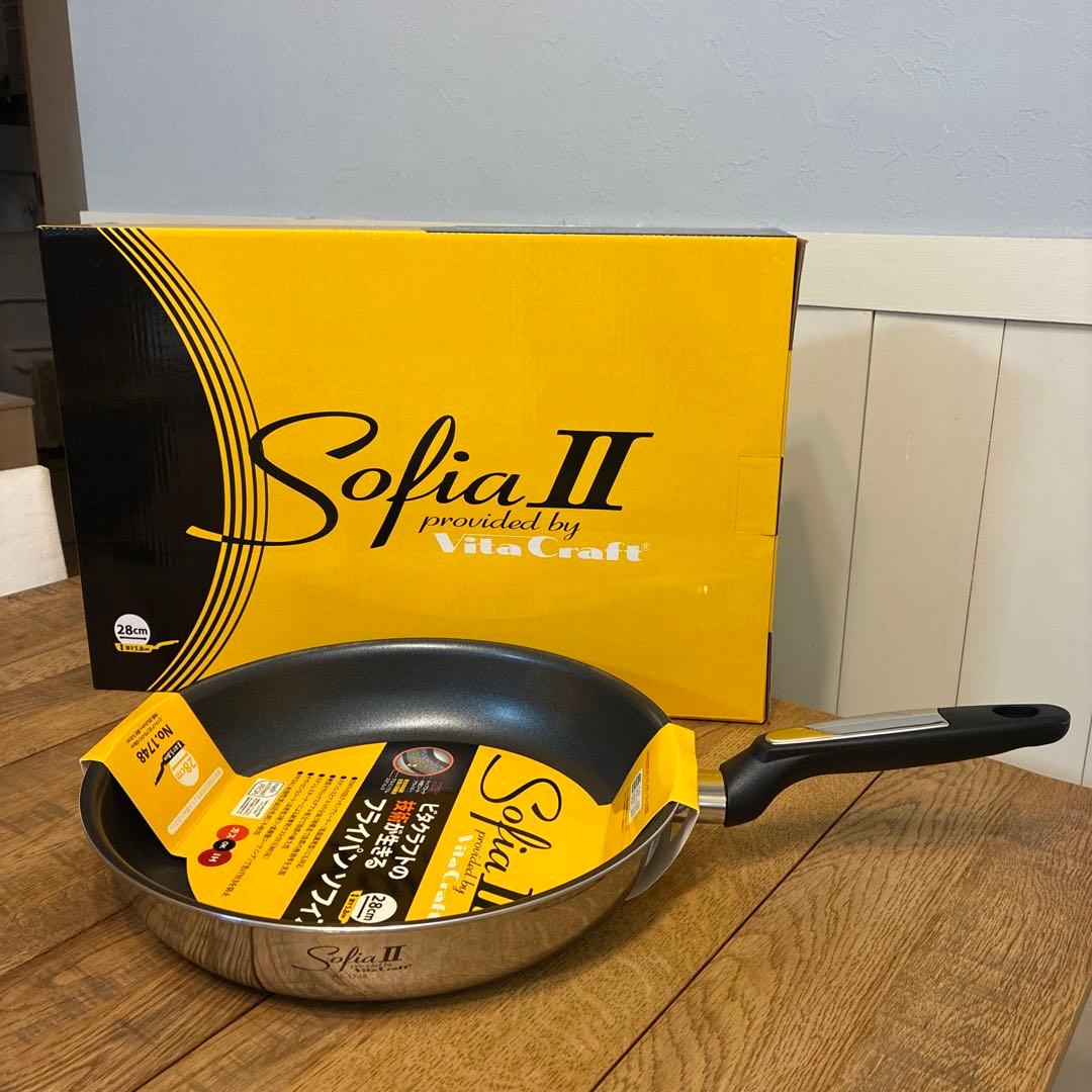 新品 ビタクラフト ソフィアII フライパン 28cm No.1748 蓋付き