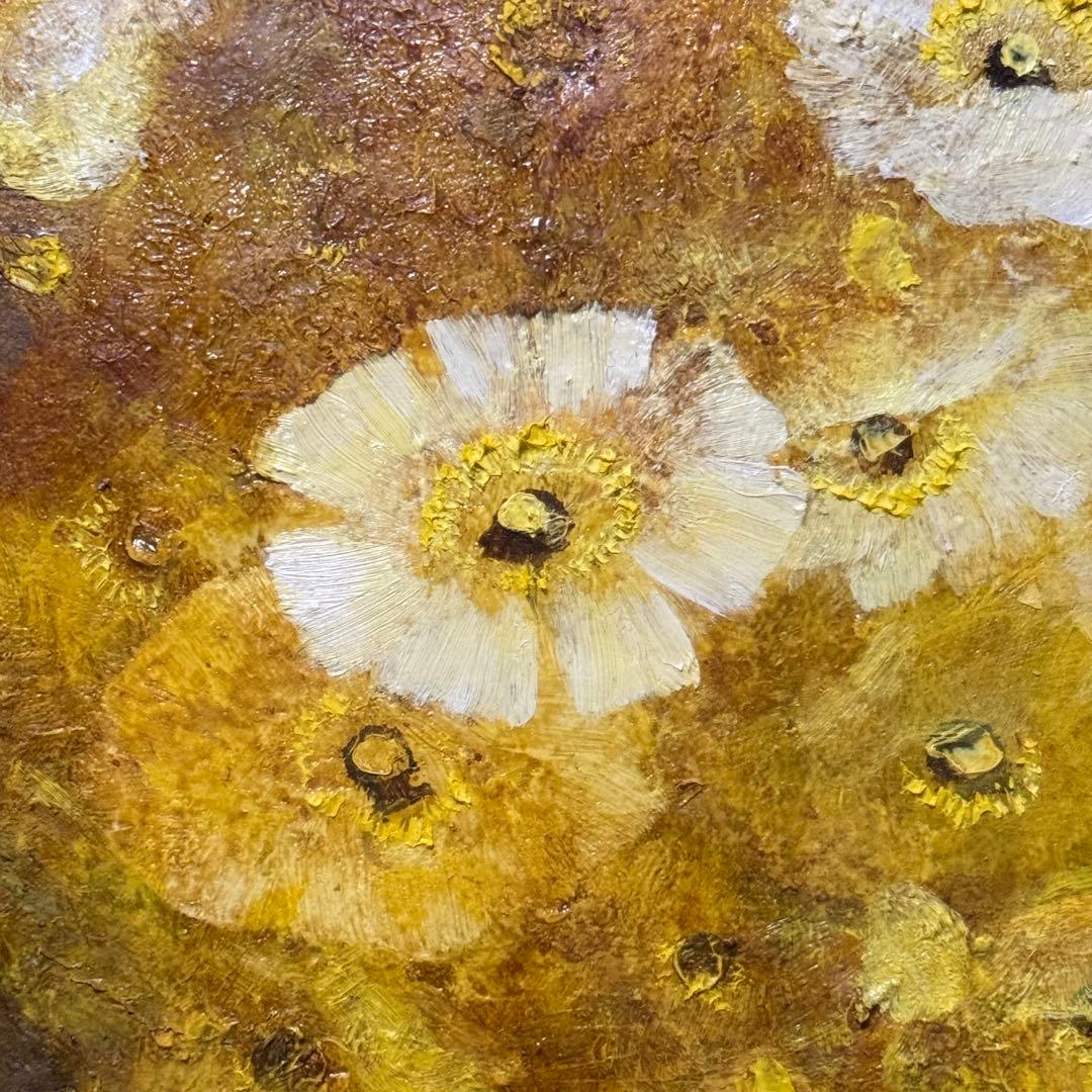 山田茂人 花 油彩画 8号 額装 サイン有 静物画 日展 光風会 洋画 油絵