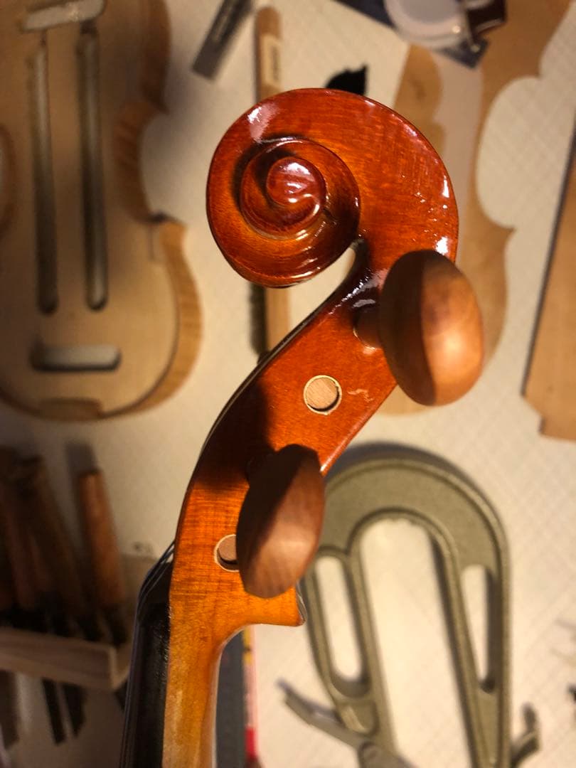 【コメント&説明欄必読!駒&魂柱調整済】ノーラベル 中古 バイオリン① 4/4