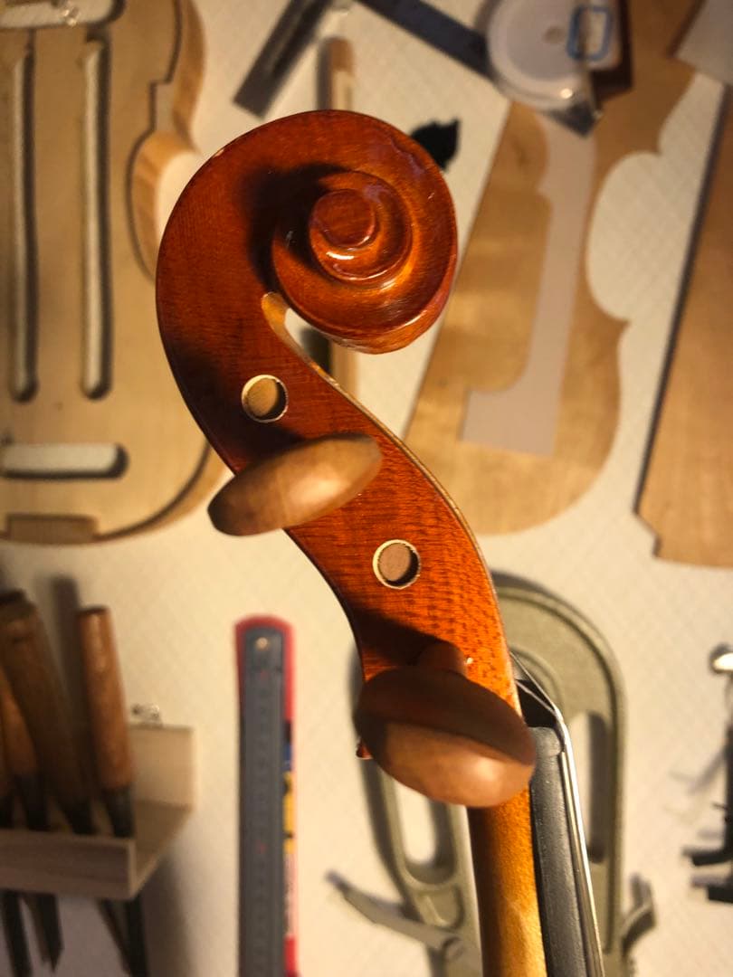 【コメント&説明欄必読!駒&魂柱調整済】ノーラベル 中古 バイオリン① 4/4