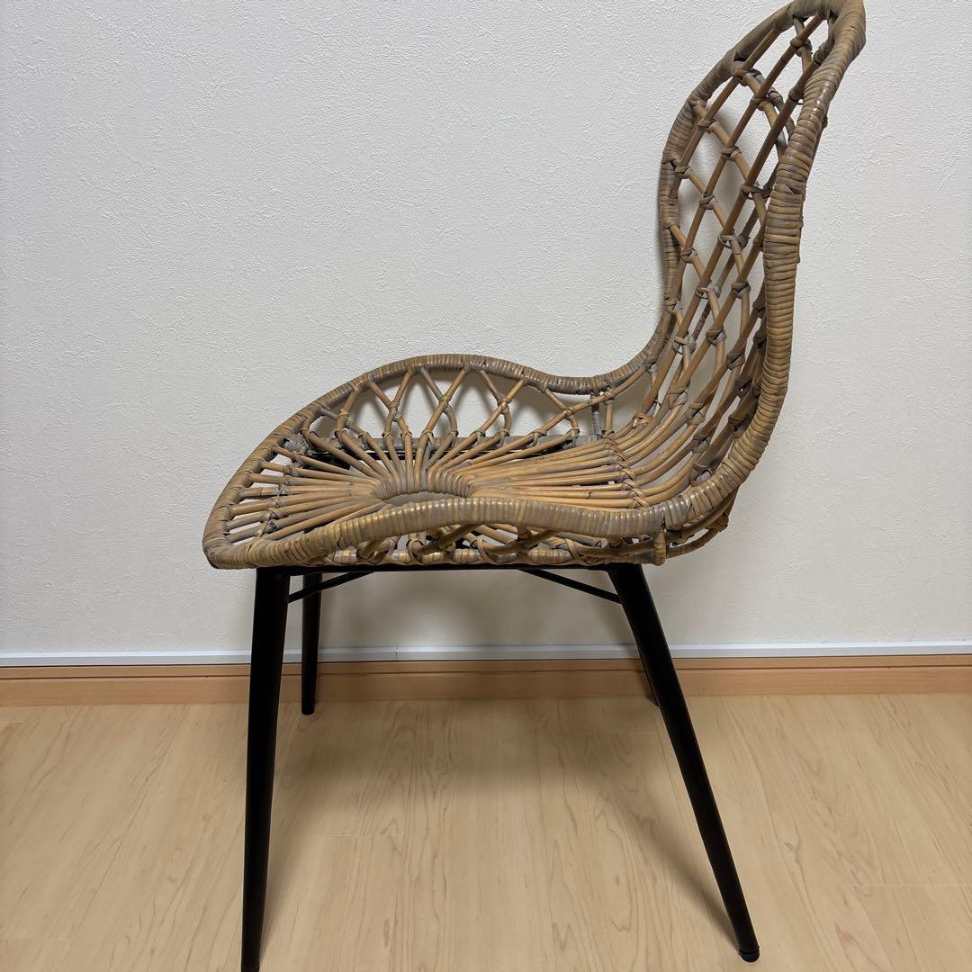 チェア SANTA MONICA ダイニングチェア　ラタン　スチール　籐