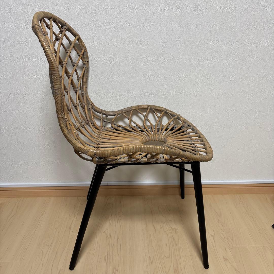 チェア SANTA MONICA ダイニングチェア　ラタン　スチール　籐