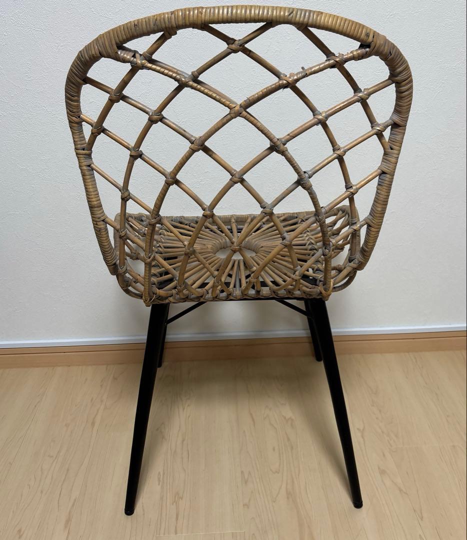 チェア SANTA MONICA ダイニングチェア　ラタン　スチール　籐