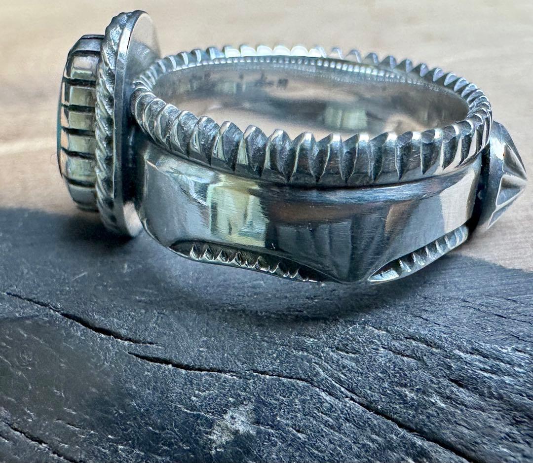 ネイティブアメリカンスタイル　オールドストック　スモーキービズビー　ハンドメイド