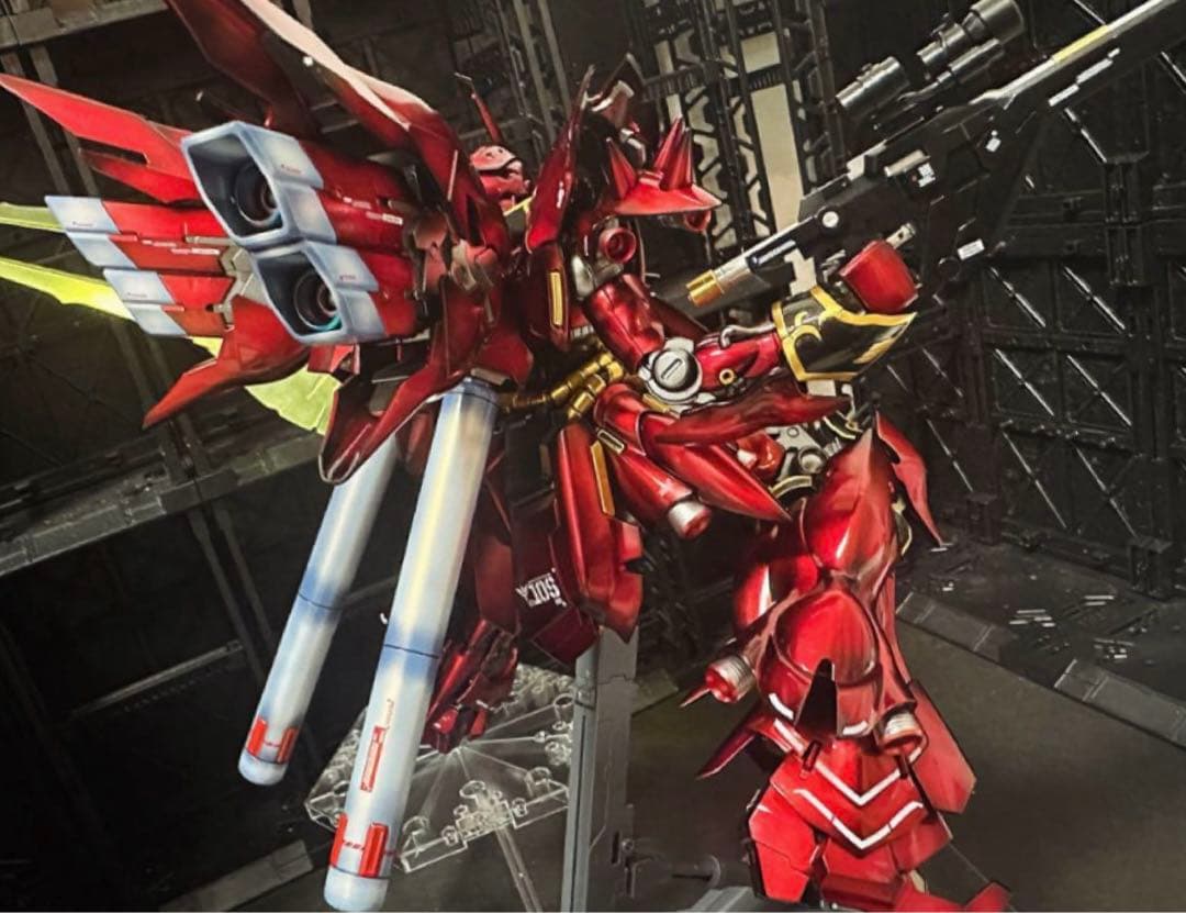 MG シナンジュver.ka塗装済み　完成品　台座付き