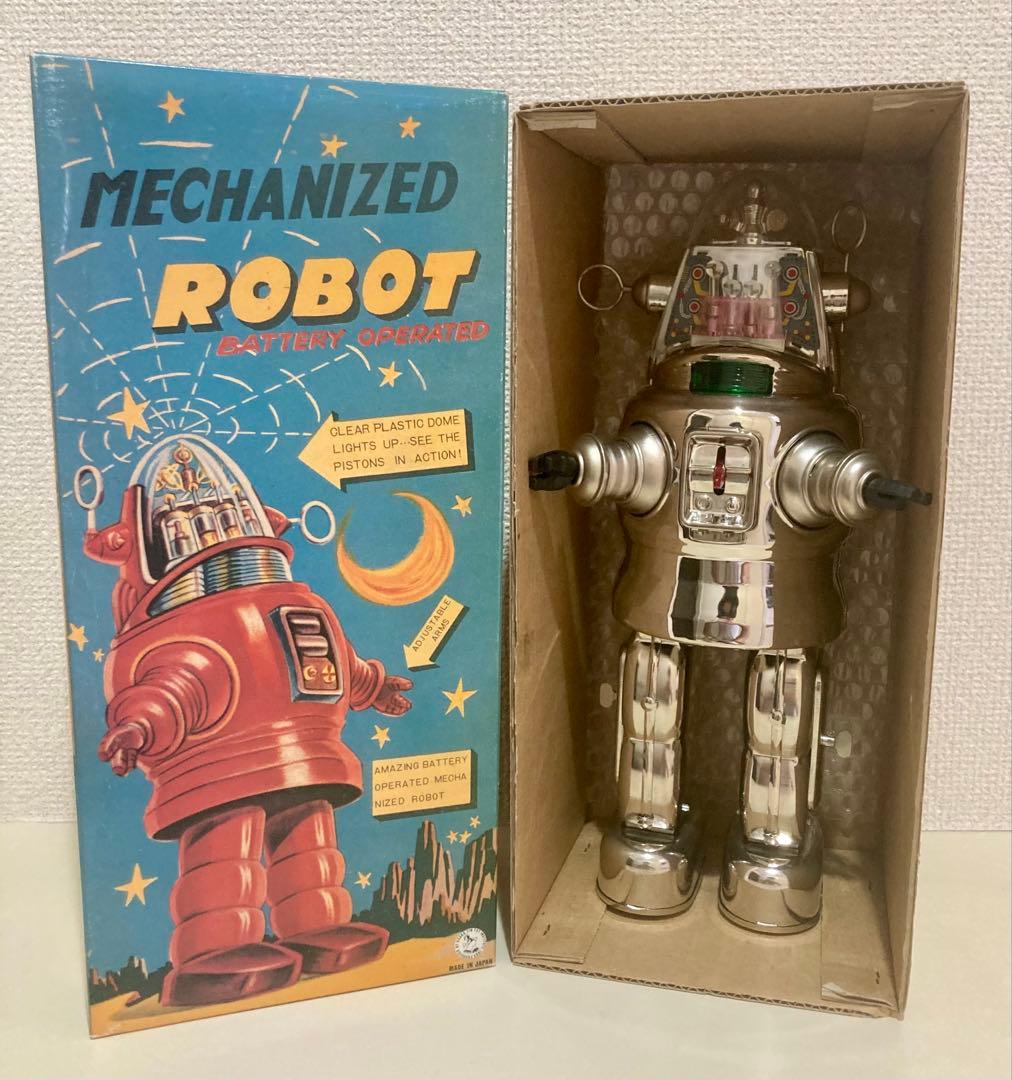 大阪ブリキ玩具/Mechanized Robot/メカナイズドロボット/シルバー