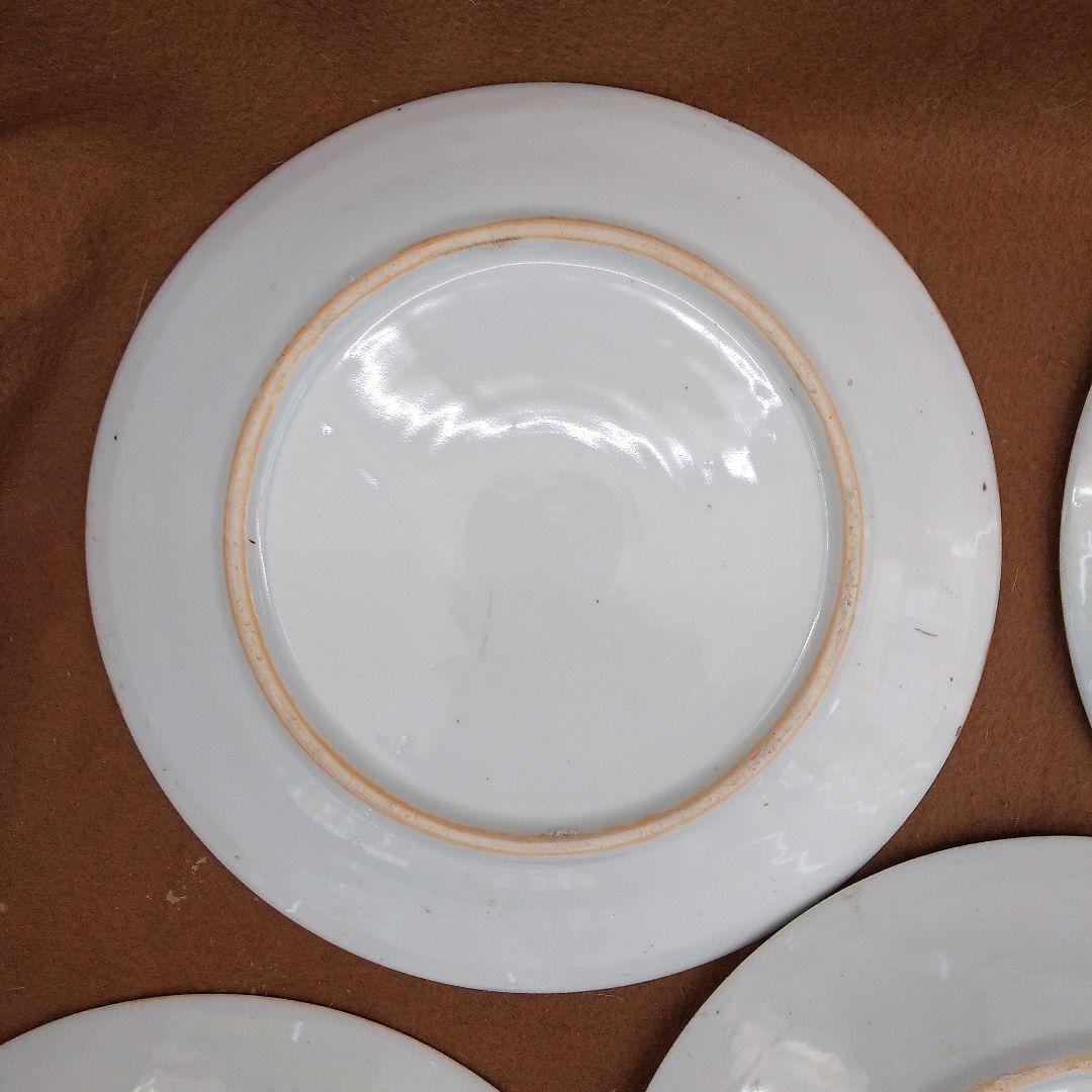 大特価 !!!古伊万里、印判イゲ八寸皿、5 枚セット