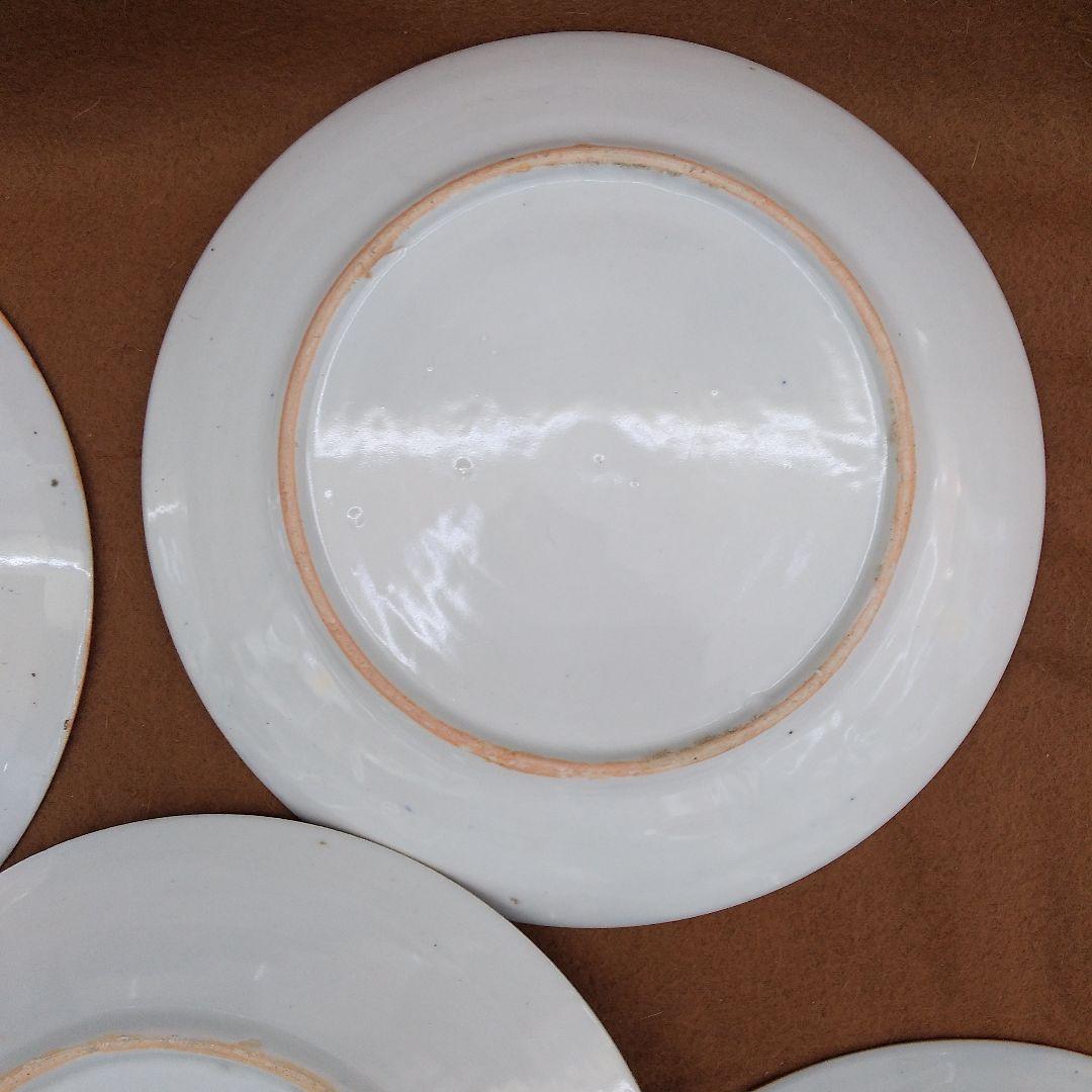 大特価 !!!古伊万里、印判イゲ八寸皿、5 枚セット