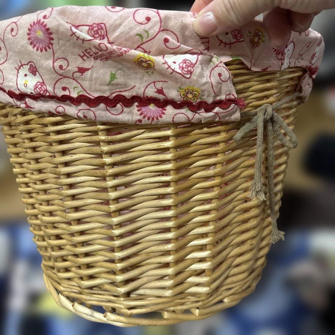 希少　サンリオ　カオハナキティ カゴ バスケット 平成レトロ 2001年