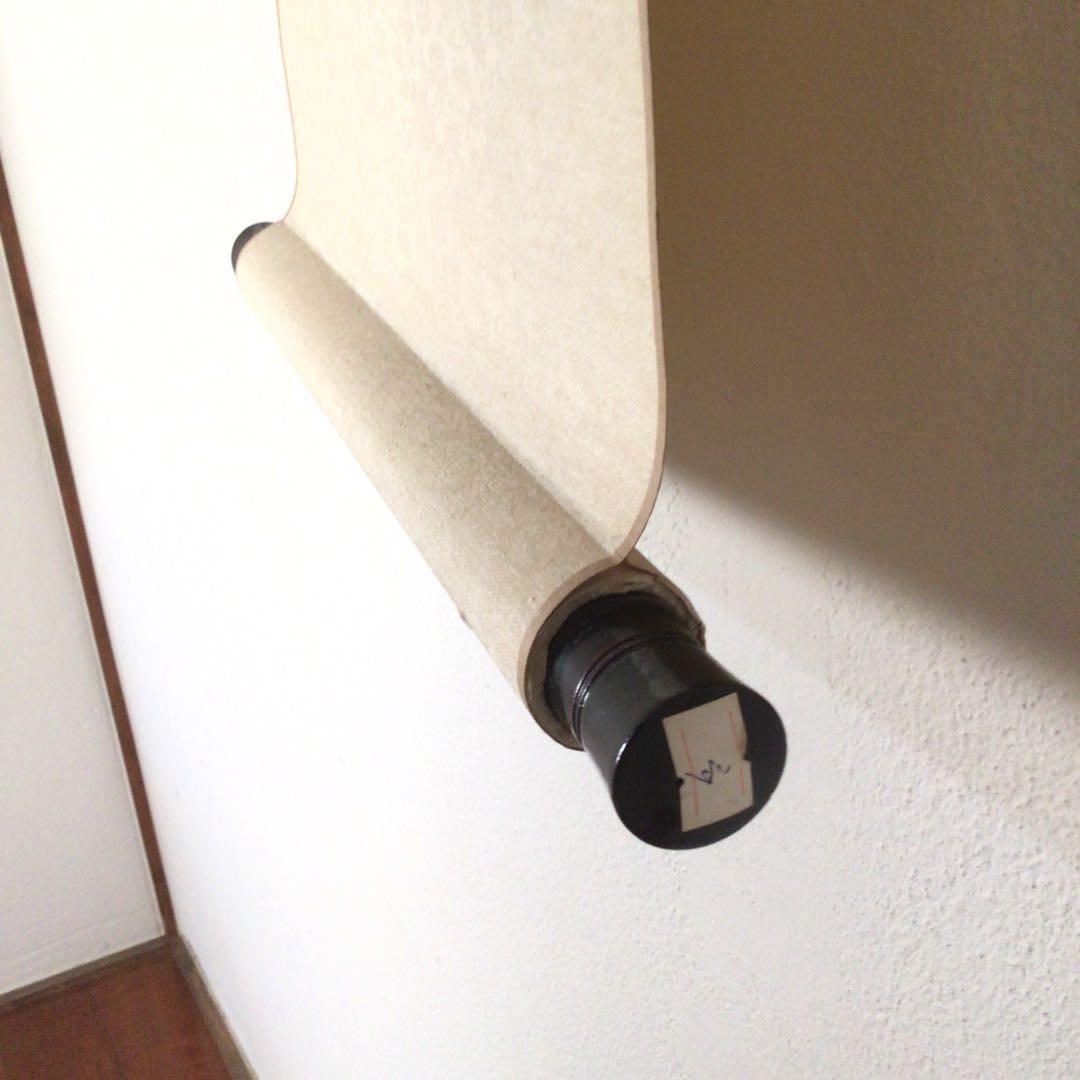 No3305掛軸　中国画家　小蒙　冬景鶴図　紙本　現代中国美術　中国画　送料無料