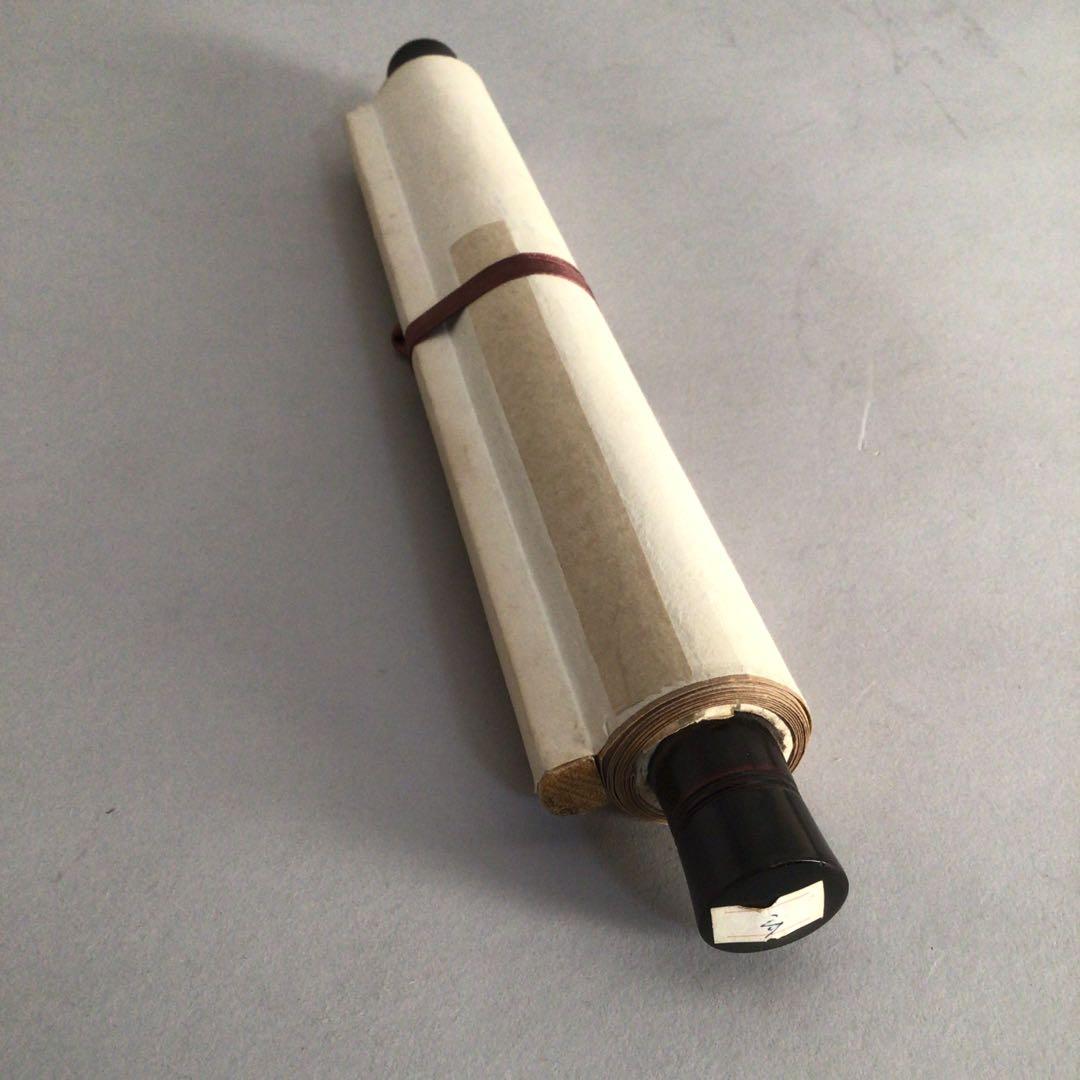 No3305掛軸　中国画家　小蒙　冬景鶴図　紙本　現代中国美術　中国画　送料無料