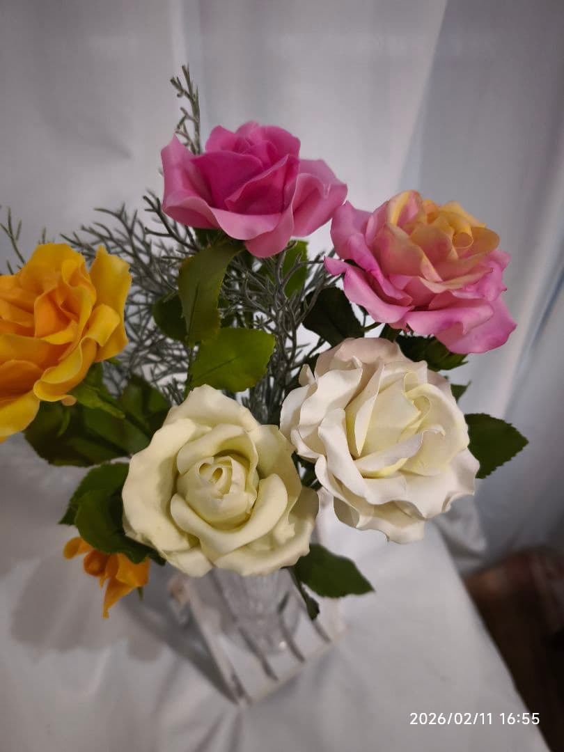 クレイフラワー（バラ）パンフラワー