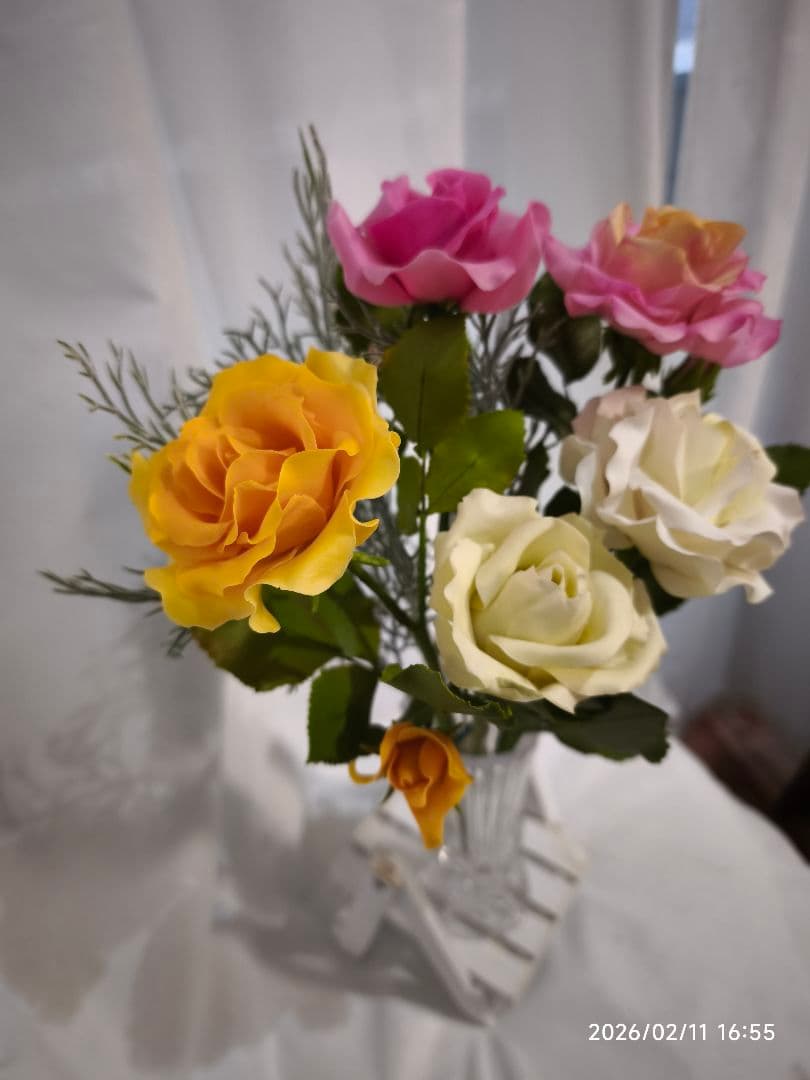 クレイフラワー（バラ）パンフラワー