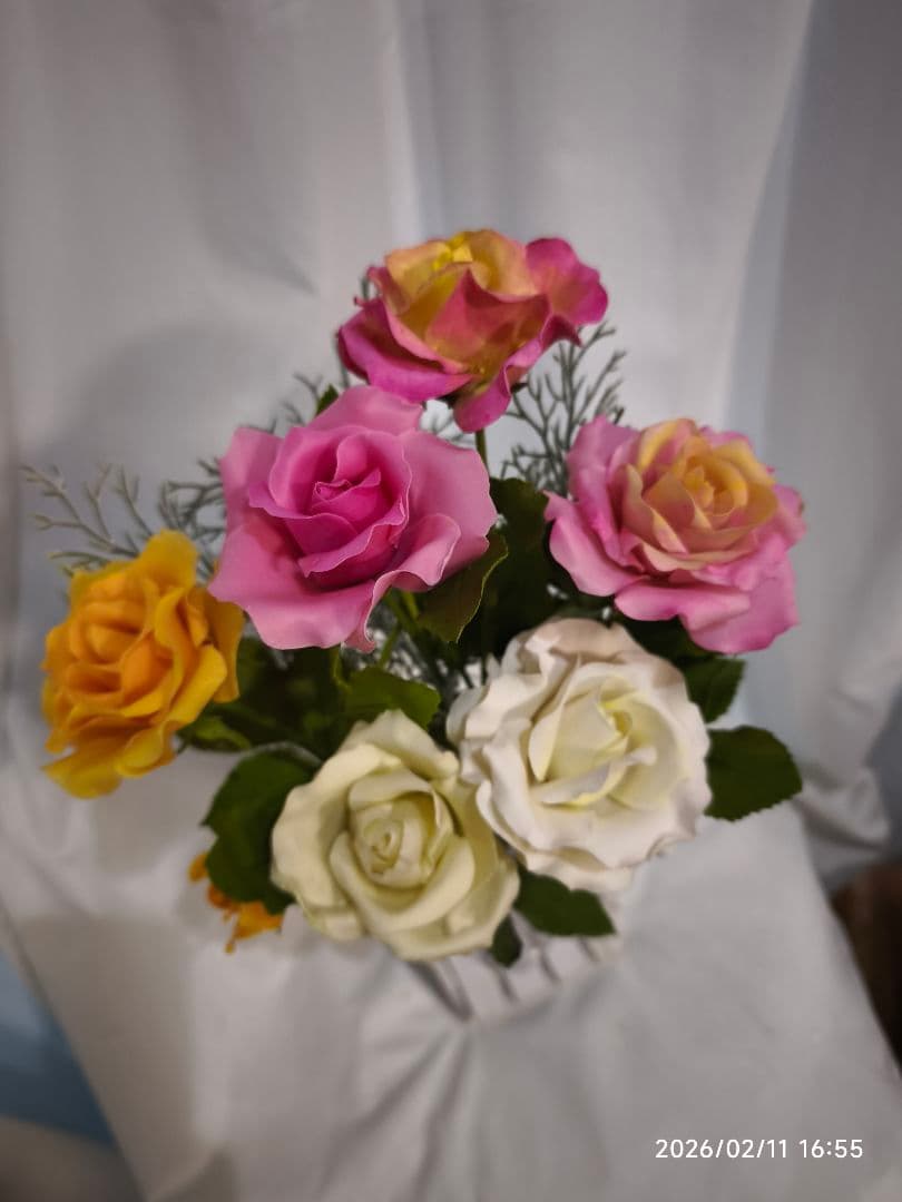 クレイフラワー（バラ）パンフラワー