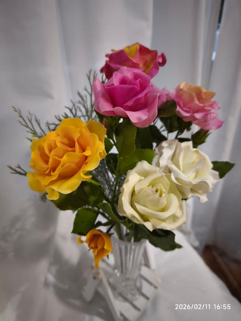 クレイフラワー（バラ）パンフラワー