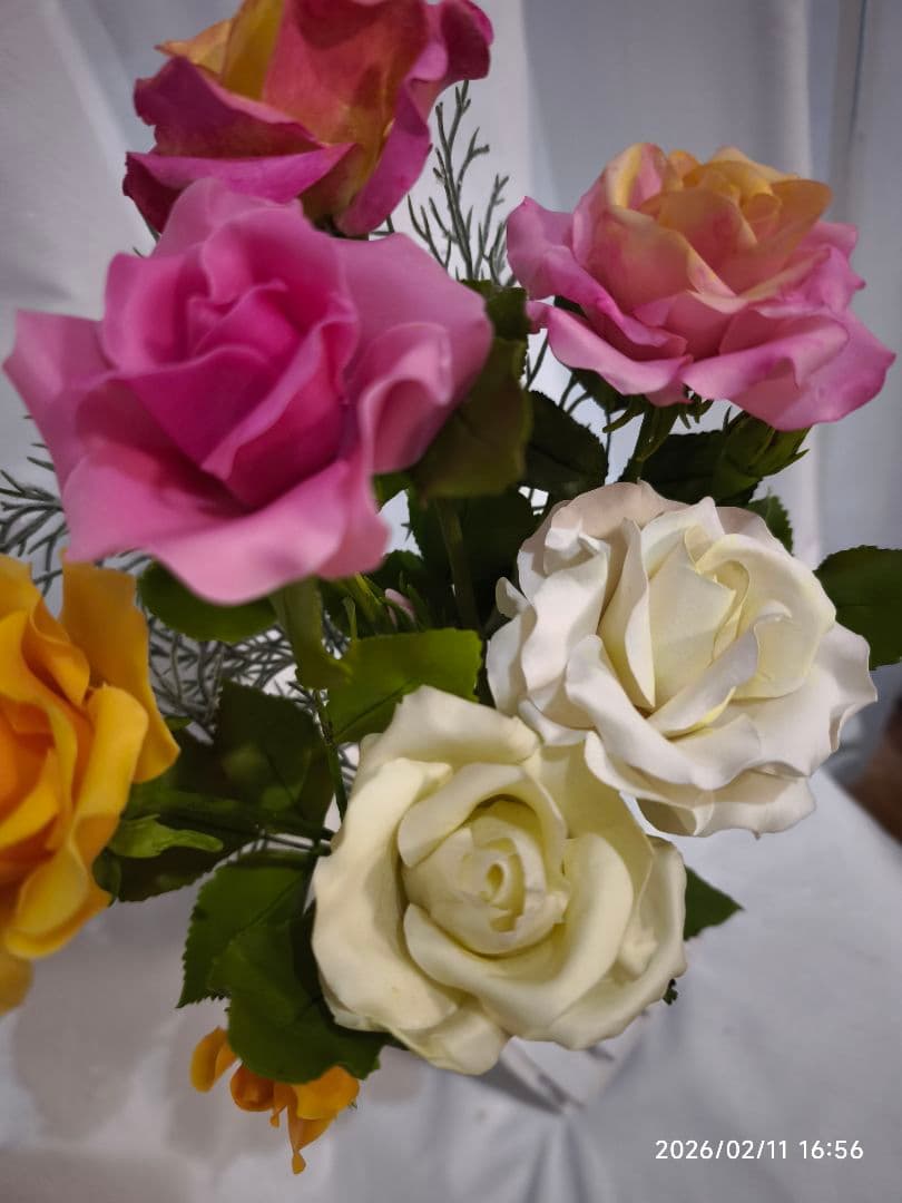 クレイフラワー（バラ）パンフラワー