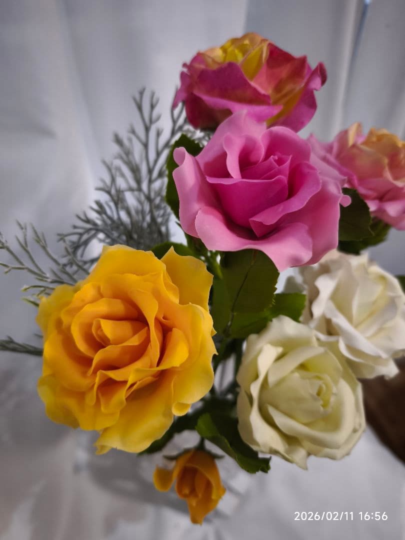 クレイフラワー（バラ）パンフラワー