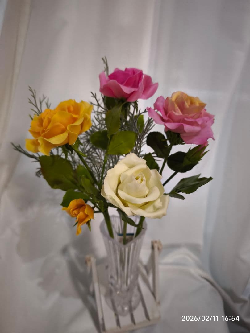 クレイフラワー（バラ）パンフラワー