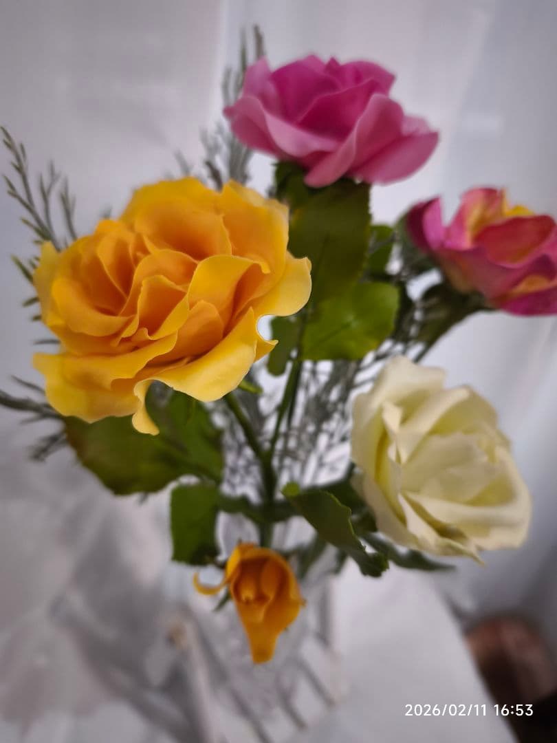 クレイフラワー（バラ）パンフラワー