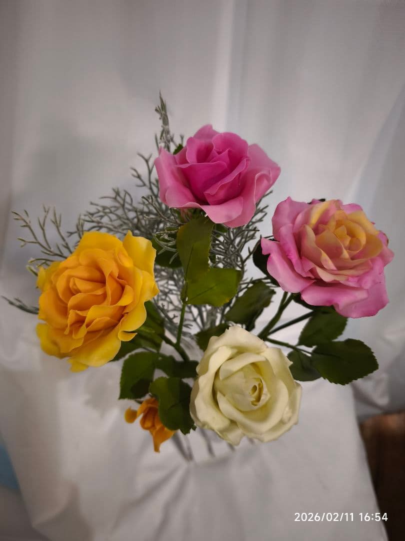 クレイフラワー（バラ）パンフラワー