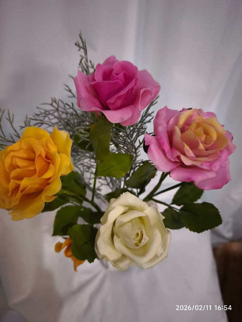 クレイフラワー（バラ）パンフラワー