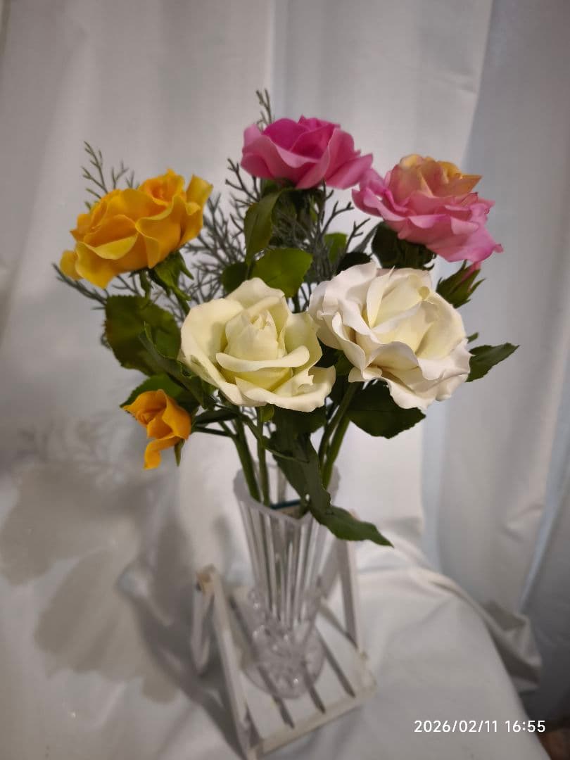 クレイフラワー（バラ）パンフラワー