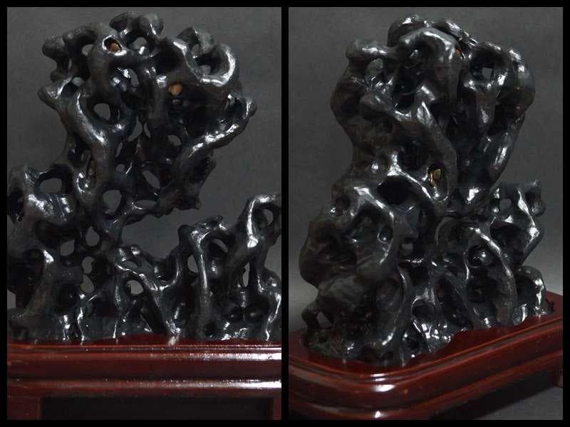 唐物 太湖石 自然体観賞石 水石盆石 飾石 盆景 盆栽 茶室飾 美しい姿